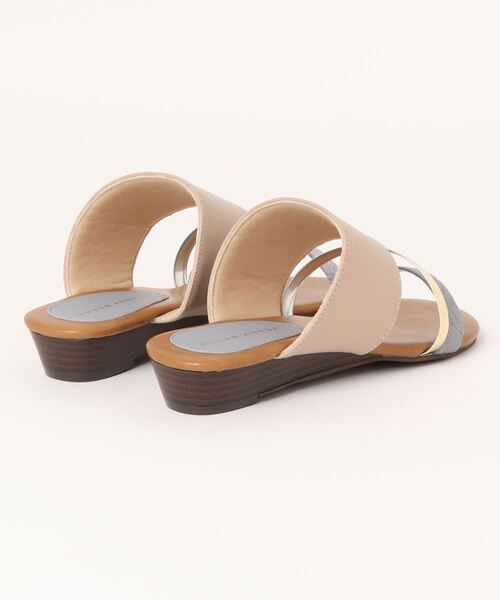 JELLY BEANS（ジェリービーンズ）の「トリプルベルトハーフウエッジサンダル(210-10360)JELLY BEANS(ジェリービーンズ)（サンダル・レディース・ブラック/ホワイト/ブルー・L/M/S）」の8枚目の写真