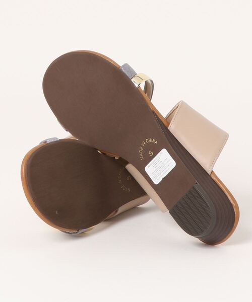 JELLY BEANS（ジェリービーンズ）の「トリプルベルトハーフウエッジサンダル(210-10360)JELLY BEANS(ジェリービーンズ)（サンダル・レディース・ブラック/ホワイト/ブルー・L/M/S）」の9枚目の写真