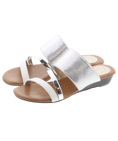 JELLY BEANS（ジェリービーンズ）の「トリプルベルトハーフウエッジサンダル(210-10360)JELLY BEANS(ジェリービーンズ)（サンダル・レディース・ブラック/ホワイト/ブルー・L/M/S）」の11枚目の写真