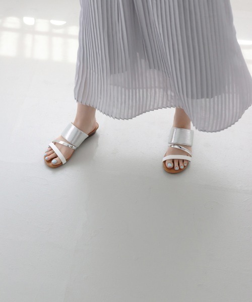 JELLY BEANS（ジェリービーンズ）の「トリプルベルトハーフウエッジサンダル(210-10360)JELLY BEANS(ジェリービーンズ)（サンダル・レディース・ブラック/ホワイト/ブルー・L/M/S）」の17枚目の写真