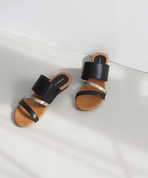 JELLY BEANS（ジェリービーンズ）の「トリプルベルトハーフウエッジサンダル(210-10360)JELLY BEANS(ジェリービーンズ)（サンダル・レディース・ブラック/ホワイト/ブルー・L/M/S）」の15枚目の写真