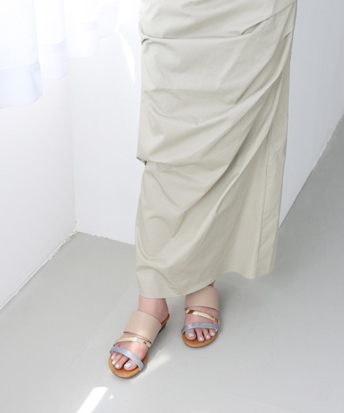 JELLY BEANS（ジェリービーンズ）の「トリプルベルトハーフウエッジサンダル(210-10360)JELLY BEANS(ジェリービーンズ)（サンダル・レディース・ブラック/ホワイト/ブルー・L/M/S）」の20枚目の写真