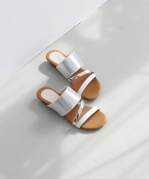 JELLY BEANS（ジェリービーンズ）の「トリプルベルトハーフウエッジサンダル(210-10360)JELLY BEANS(ジェリービーンズ)（サンダル・レディース・ブラック/ホワイト/ブルー・L/M/S）」の22枚目の写真