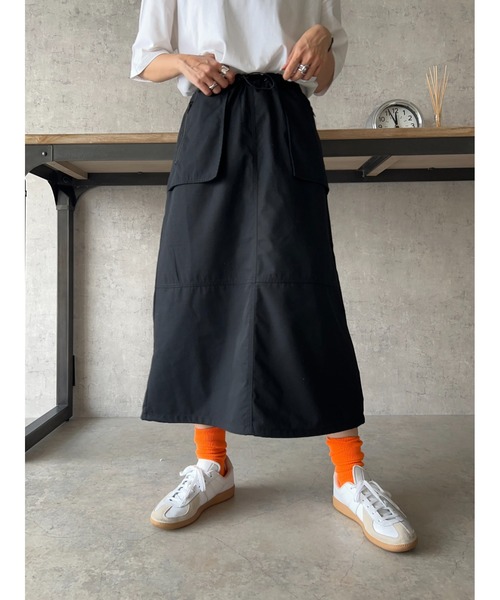 owndaily（オンデイリー）の「リップストップカーゴスカート（スカート・レディース・カーキ/ブラック・FREE）」の7枚目の写真