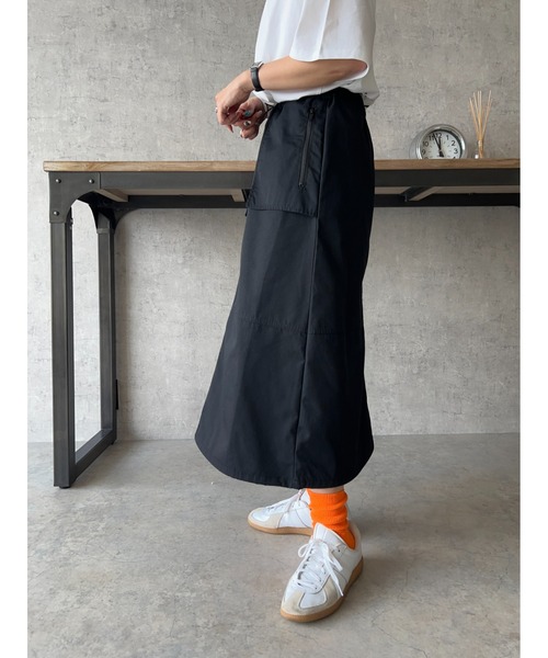 owndaily（オンデイリー）の「リップストップカーゴスカート（スカート・レディース・カーキ/ブラック・FREE）」の8枚目の写真