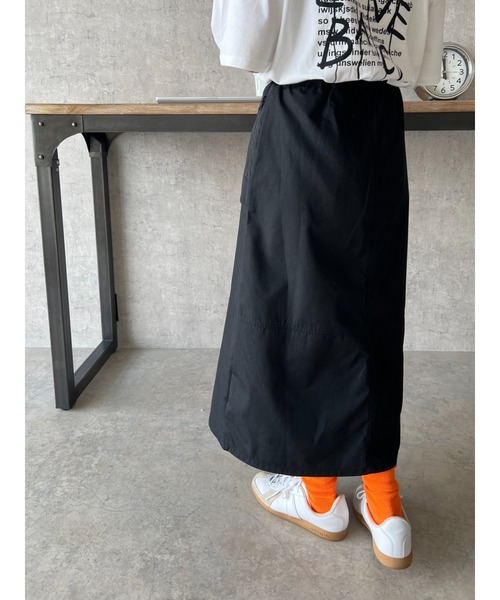 owndaily（オンデイリー）の「リップストップカーゴスカート（スカート・レディース・カーキ/ブラック・FREE）」の10枚目の写真