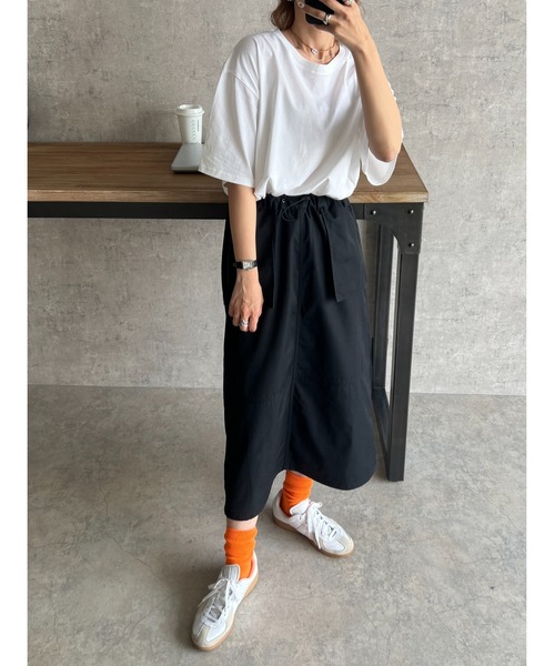 owndaily（オンデイリー）の「リップストップカーゴスカート（スカート・レディース・カーキ/ブラック・FREE）」の11枚目の写真