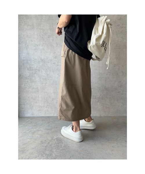 owndaily（オンデイリー）の「リップストップカーゴスカート（スカート・レディース・カーキ/ブラック・FREE）」の14枚目の写真