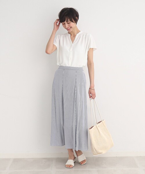 前開きスキッパ-ブラウス