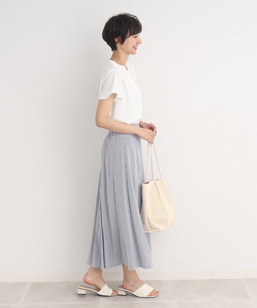 前開きスキッパ-ブラウス