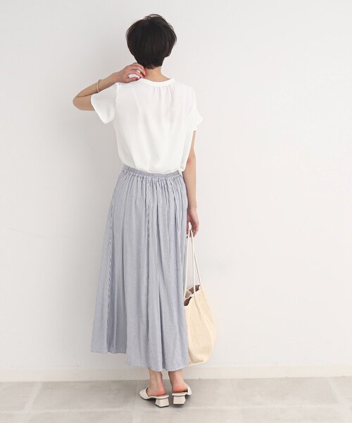 前開きスキッパ-ブラウス