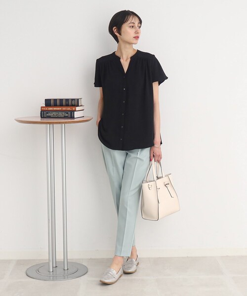 前開きスキッパ-ブラウス