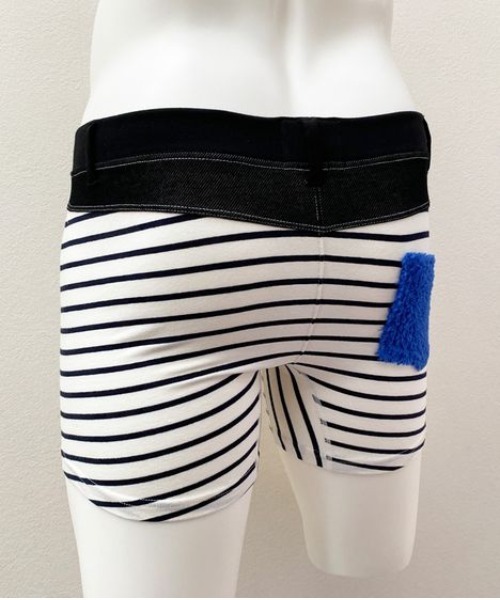 OVER THE TWELVE（オーバーザトゥウェルブ）の「OVER THE TWELVE/オーバーザトェルブ/ボーダーベア天竺 BOA ボクサーパンツ（その他アンダーウェア/インナー・メンズ・ブラック/ホワイト・M/L）」の8枚目の写真