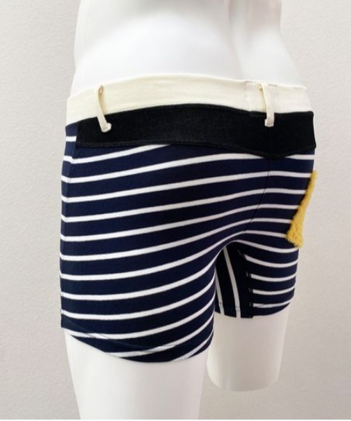 OVER THE TWELVE（オーバーザトゥウェルブ）の「OVER THE TWELVE/オーバーザトェルブ/ボーダーベア天竺 BOA ボクサーパンツ（その他アンダーウェア/インナー・メンズ・ブラック/ホワイト・M/L）」の4枚目の写真