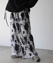 NILWAY | 総柄プリーツワイドパンツ(スラックス)