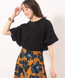 UNTITLED（アンタイトル）の「◆【ゆったり着られる／洗える】キーネック ジャージプルオーバー（Tシャツ/カットソー・レディース）」