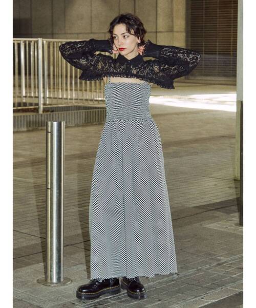 jouetie(ジュエティ)の「フリルクロップドブラウス(シャツ/ブラウス・レディース・ブラック/オフホワイト/クリア・MEDIUM)」の13枚目の写真