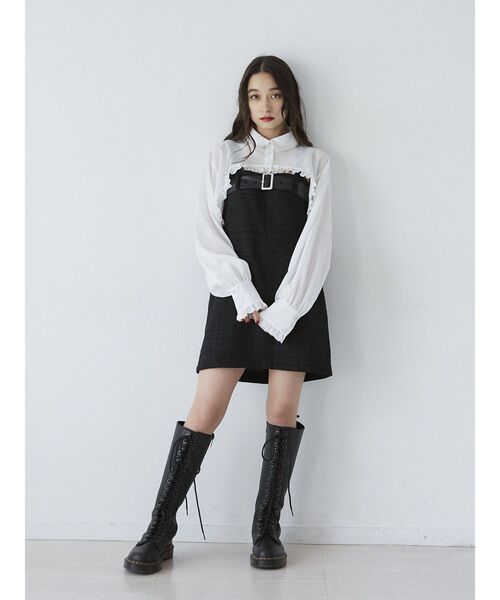 jouetie(ジュエティ)の「フリルクロップドブラウス(シャツ/ブラウス・レディース・ブラック/オフホワイト/クリア・MEDIUM)」の21枚目の写真