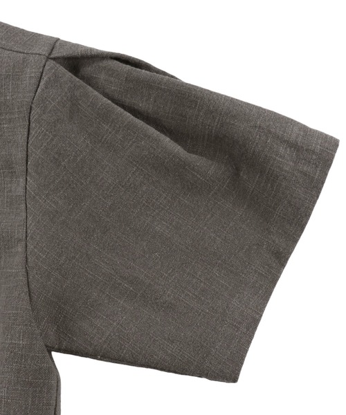 ALEXIA STAM（アリシアスタン）の「Linen Cropped Shirt /リネンシャツ＋ヘアロープ（シャツ/ブラウス・レディース・ベージュ/チャコールグレー・FREE）」の19枚目の写真