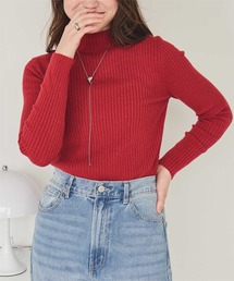 titivate | ハイネックリブ編みニット(ニット/セーター)