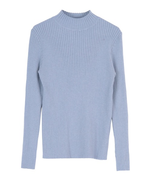 titivate(ティティベイト)の「ハイネックリブ編みニット(ニット/セーター・レディース・イエロー/ブルー/アイボリー/ブラック/レッド/チャコール/ライトグリーン・M/S)」の5枚目の写真