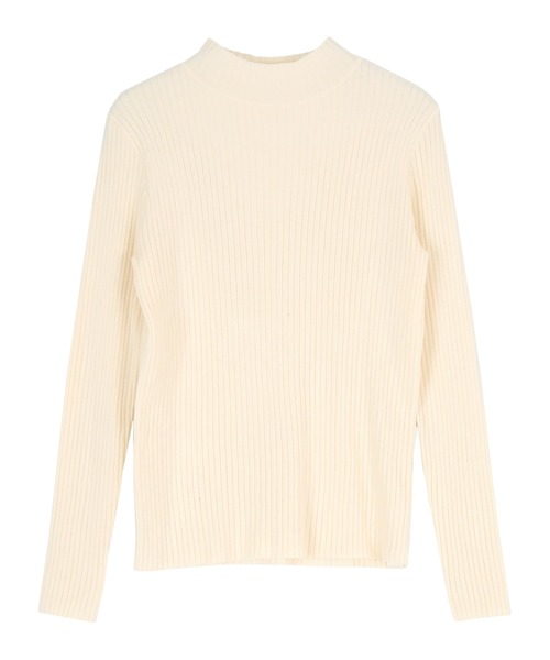 titivate(ティティベイト)の「ハイネックリブ編みニット(ニット/セーター・レディース・イエロー/ブルー/アイボリー/ブラック/レッド/チャコール/ライトグリーン・M/S)」の8枚目の写真