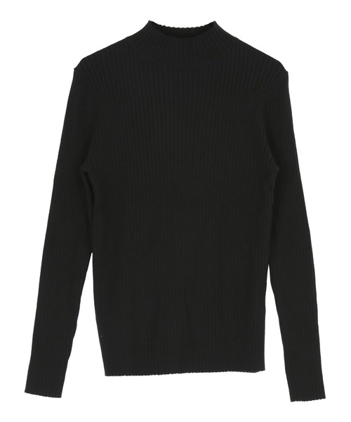 titivate(ティティベイト)の「ハイネックリブ編みニット(ニット/セーター・レディース・イエロー/ブルー/アイボリー/ブラック/レッド/チャコール/ライトグリーン・M/S)」の9枚目の写真