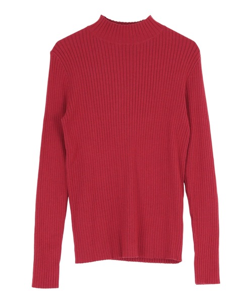 titivate(ティティベイト)の「ハイネックリブ編みニット(ニット/セーター・レディース・イエロー/ブルー/アイボリー/ブラック/レッド/チャコール/ライトグリーン・M/S)」の11枚目の写真