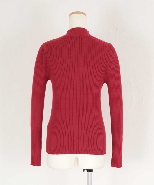 titivate(ティティベイト)の「ハイネックリブ編みニット(ニット/セーター・レディース・イエロー/ブルー/アイボリー/ブラック/レッド/チャコール/ライトグリーン・M/S)」の14枚目の写真