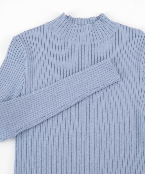 titivate(ティティベイト)の「ハイネックリブ編みニット(ニット/セーター・レディース・イエロー/ブルー/アイボリー/ブラック/レッド/チャコール/ライトグリーン・M/S)」の15枚目の写真