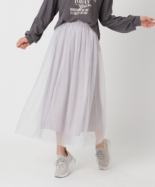 Cutie Blonde（キューティーブロンド）の「◆大人世代こそ着たい！ チュールスカート（スカート・レディース・ブラック/グレー/ブラウン系その他・00）」の3枚目の写真