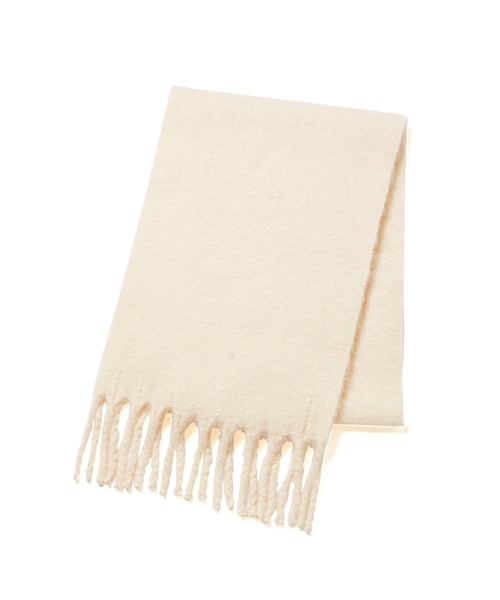 VIS（ビス）の「【リサイクルポリ】ふわふわ太フリンジマフラー（マフラー・レディース・キナリ/ラベンダー/ピンク系その他2/ライトグレー/ライトグリーン/レッド/サックスブルー/ターコイズブルー・FREE）」の13枚目の写真