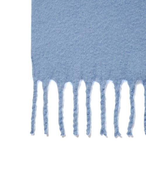 VIS（ビス）の「【リサイクルポリ】ふわふわ太フリンジマフラー（マフラー・レディース・キナリ/ラベンダー/ピンク系その他2/ライトグレー/ライトグリーン/レッド/サックスブルー/ターコイズブルー・FREE）」の19枚目の写真