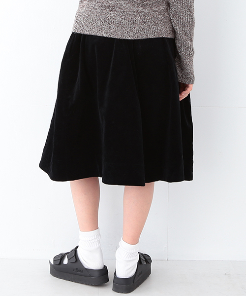 BEAMS BOY（ビームスボーイ）の「BEAMS BOY / 太コード ギャザースカート（スカート・レディース・ブラック/ベージュ・ONE SIZE）」の14枚目の写真