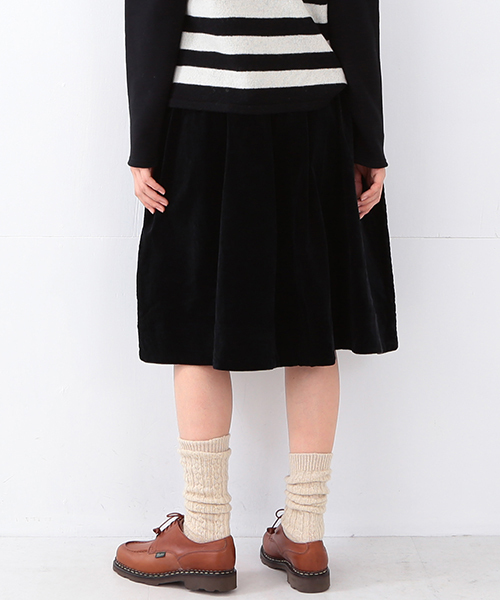 BEAMS BOY（ビームスボーイ）の「BEAMS BOY / 太コード ギャザースカート（スカート・レディース・ブラック/ベージュ・ONE SIZE）」の22枚目の写真