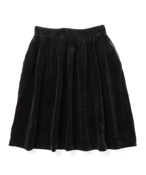 BEAMS BOY（ビームスボーイ）の「BEAMS BOY / 太コード ギャザースカート（スカート・レディース・ブラック/ベージュ・ONE SIZE）」の3枚目の写真