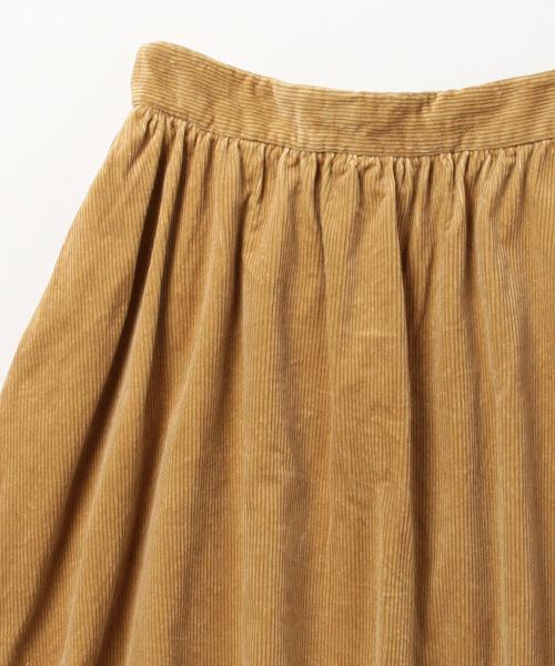BEAMS BOY（ビームスボーイ）の「BEAMS BOY / 太コード ギャザースカート（スカート・レディース・ブラック/ベージュ・ONE SIZE）」の6枚目の写真