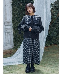 merry jenny | ﾁｭｰﾘｯﾌﾟ刺繍checkﾜﾝﾋﾟｰｽ(ワンピース)