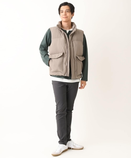a.v.v(アーヴェヴェ)の「【カットソー+半袖インナーの2点セット】ヘリンボンジャカードカットソー(Tシャツ/カットソー・メンズ・グリーン/ボルドー/ネイビー・46/48/50/44)」の10枚目の写真