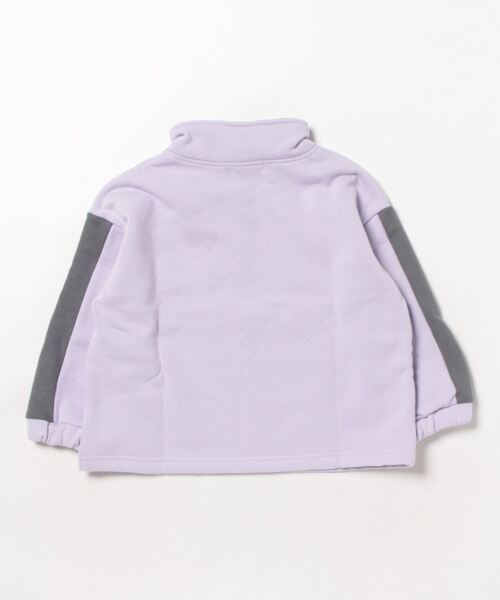 b・ROOM（ビールーム）の「【表コットン毛玉バイバイ裏起毛】ハーフジップバイカラースウェット（スウェット・キッズ・グレイッシュベージュ/アイボリー/ブルーグリーン/ラベンダー・150cm/130cm/140cm/100cm/110cm/120cm）」の21枚目の写真