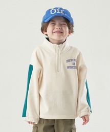 b・ROOM | 【表コットン毛玉バイバイ裏起毛】ハーフジップバイカラースウェット(スウェット)