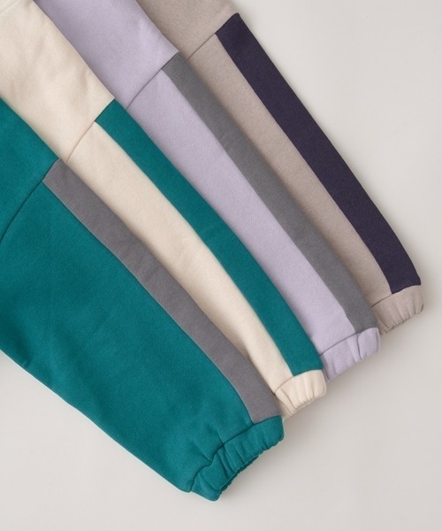 b・ROOM（ビールーム）の「【表コットン毛玉バイバイ裏起毛】ハーフジップバイカラースウェット（スウェット・キッズ・グレイッシュベージュ/アイボリー/ブルーグリーン/ラベンダー・150cm/130cm/140cm/100cm/110cm/120cm）」の16枚目の写真