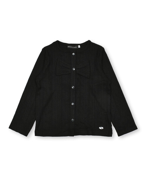 BeBe Petits Pois Vert(ベベプチポワヴェール)の「【店舗限定】ニット風リボンカーディガン(95~150cm)(カーディガン/ボレロ・キッズ・ブラック/ベージュ・120cm/130cm/95cm/110cm/100cm/140cm/150cm)」の9枚目の写真