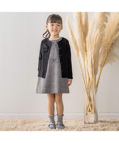 BeBe Petits Pois Vert(ベベプチポワヴェール)の「【店舗限定】ニット風リボンカーディガン(95~150cm)(カーディガン/ボレロ・キッズ・ブラック/ベージュ・120cm/130cm/95cm/110cm/100cm/140cm/150cm)」の20枚目の写真