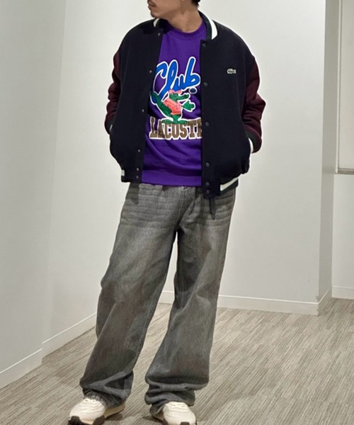 LACOSTE（ラコステ）の「ベーシックバーシティジャケット（スタジャン・メンズ・ダークネイビー・48/46/52/50）」の14枚目の写真