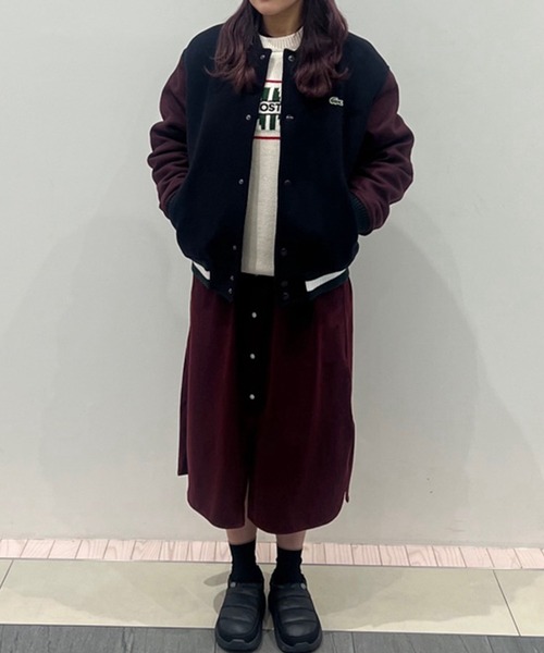 LACOSTE（ラコステ）の「ベーシックバーシティジャケット（スタジャン・メンズ・ダークネイビー・48/46/52/50）」の12枚目の写真