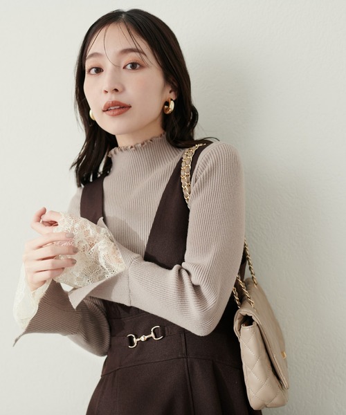 natural couture(ナチュラルクチュール)の「ビットベルト付きVネックジャンスカ(ジャンパースカート・レディース・その他1/ベージュ/ブラック/その他2/ブラウン・FREE)」の14枚目の写真