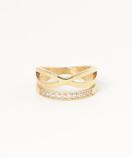 ebine（エビネ）の「金属アレルギー対応/Cross Combi Zirconia Ring/ジルコニアリング（リング・レディース・シルバー/ゴールド・13号/16号/11号/9号）」の20枚目の写真