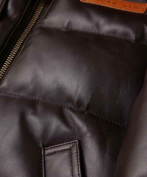 AVIREX（アヴィレックス）の「LEATHER DOWN BOMMER JACKET / レザー