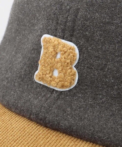 A.M.S.(エーエムエス)の「メルトン×コーデュロイ サガラワッペン キャップ(キャップ・メンズ・オフホワイト/ベージュ/ブラック・FREE)」の5枚目の写真